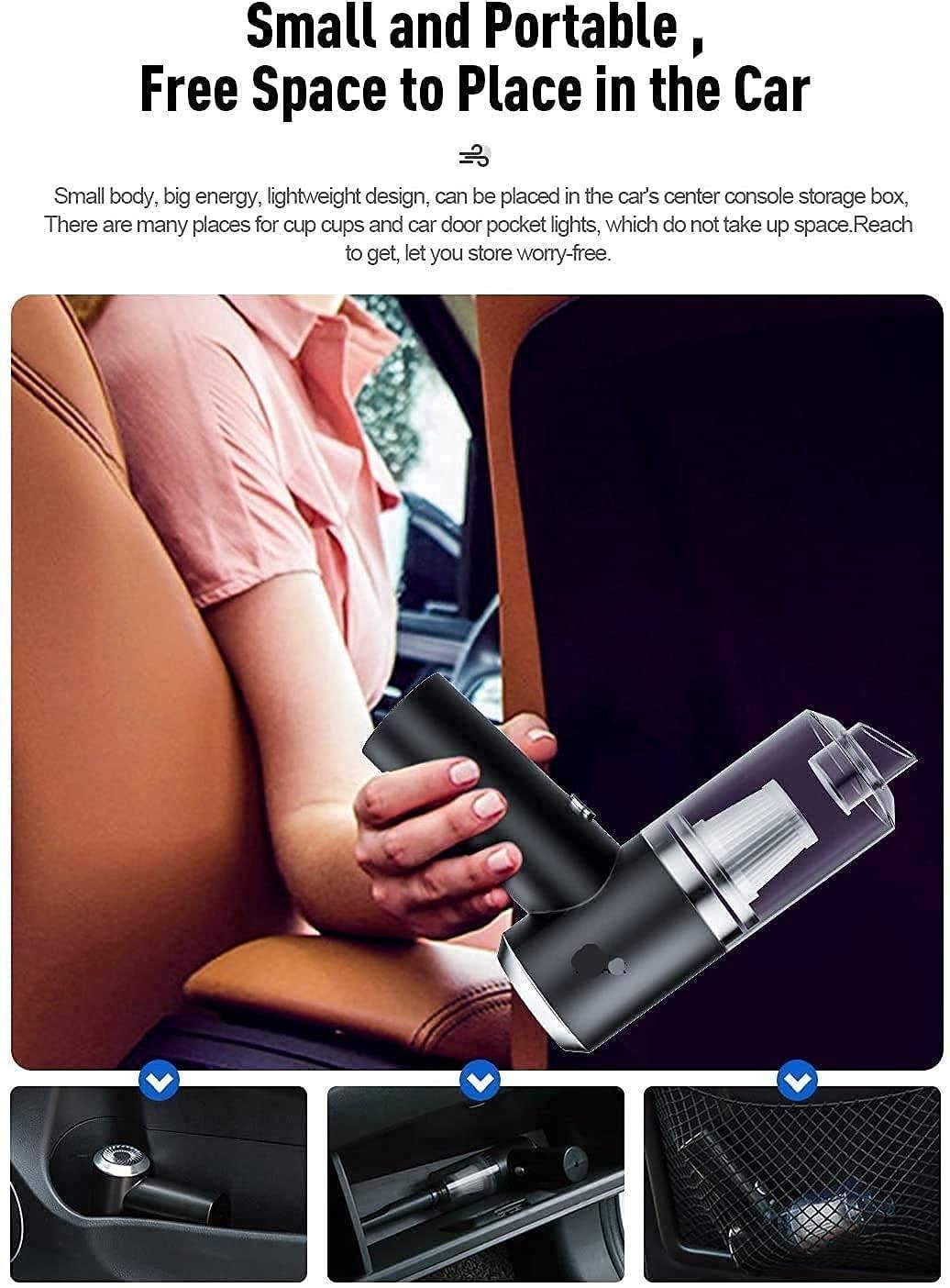 2 in 1 Vacuum Cleaner-Handheld Vacuum Car Cleaner Air Duster Wireless Rechargeable Home